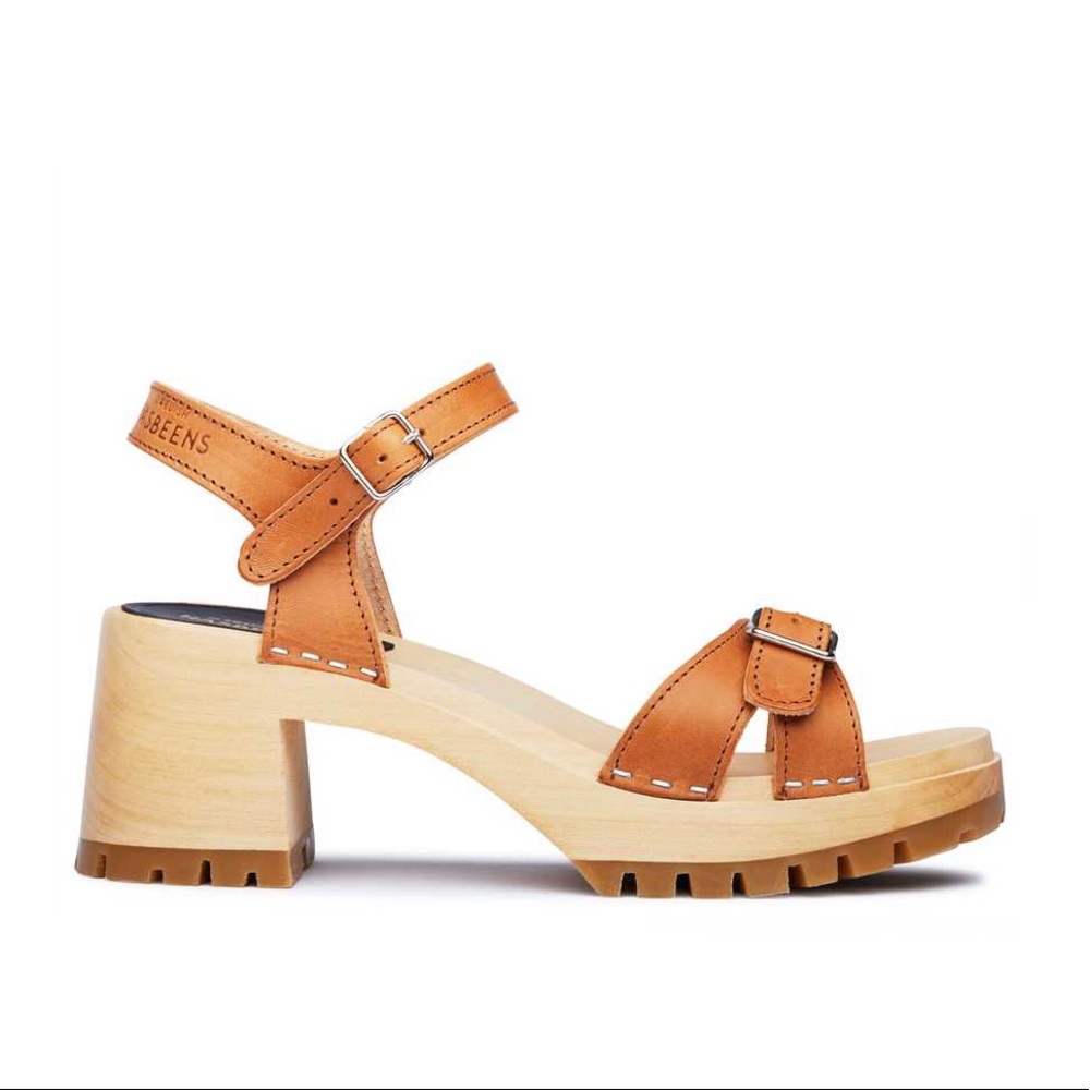 Swedish Hasbeens Swedish Sandal in Natural